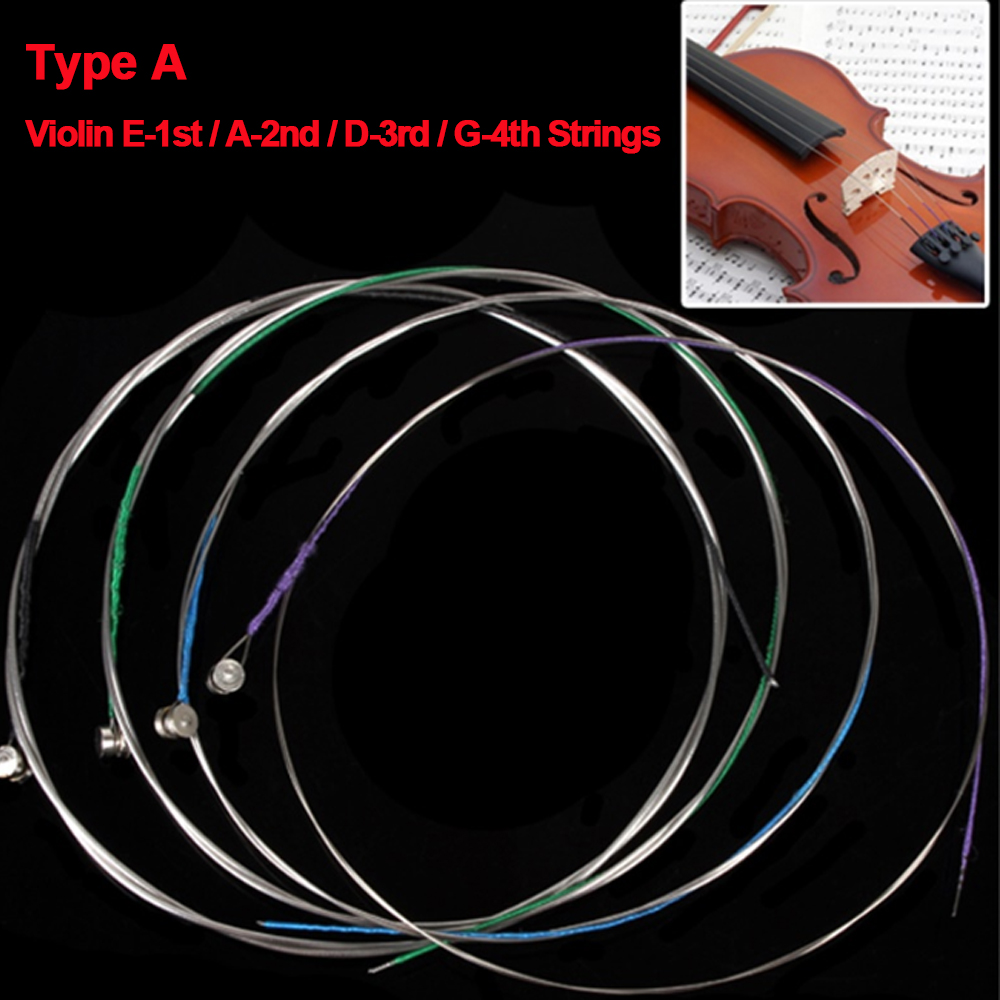 Violin Musical Instrument - 4 stks/set Vioolsnaren E-A-D-G Stalen Kern