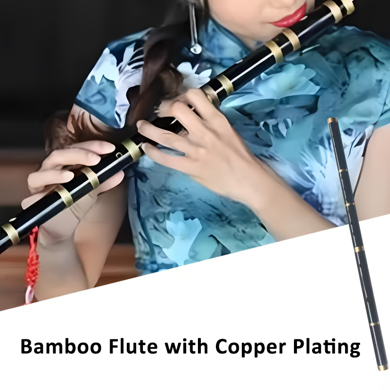 Tin Whistle Flute - 6 Gaten Bamboefluit met Koper Plating