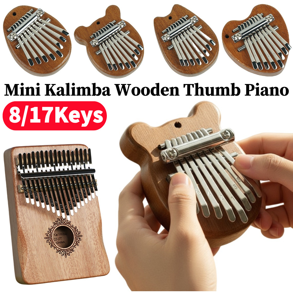 Musical Instrument Kids - 8/17 toetsen Mini Houten Kalimba Hoge