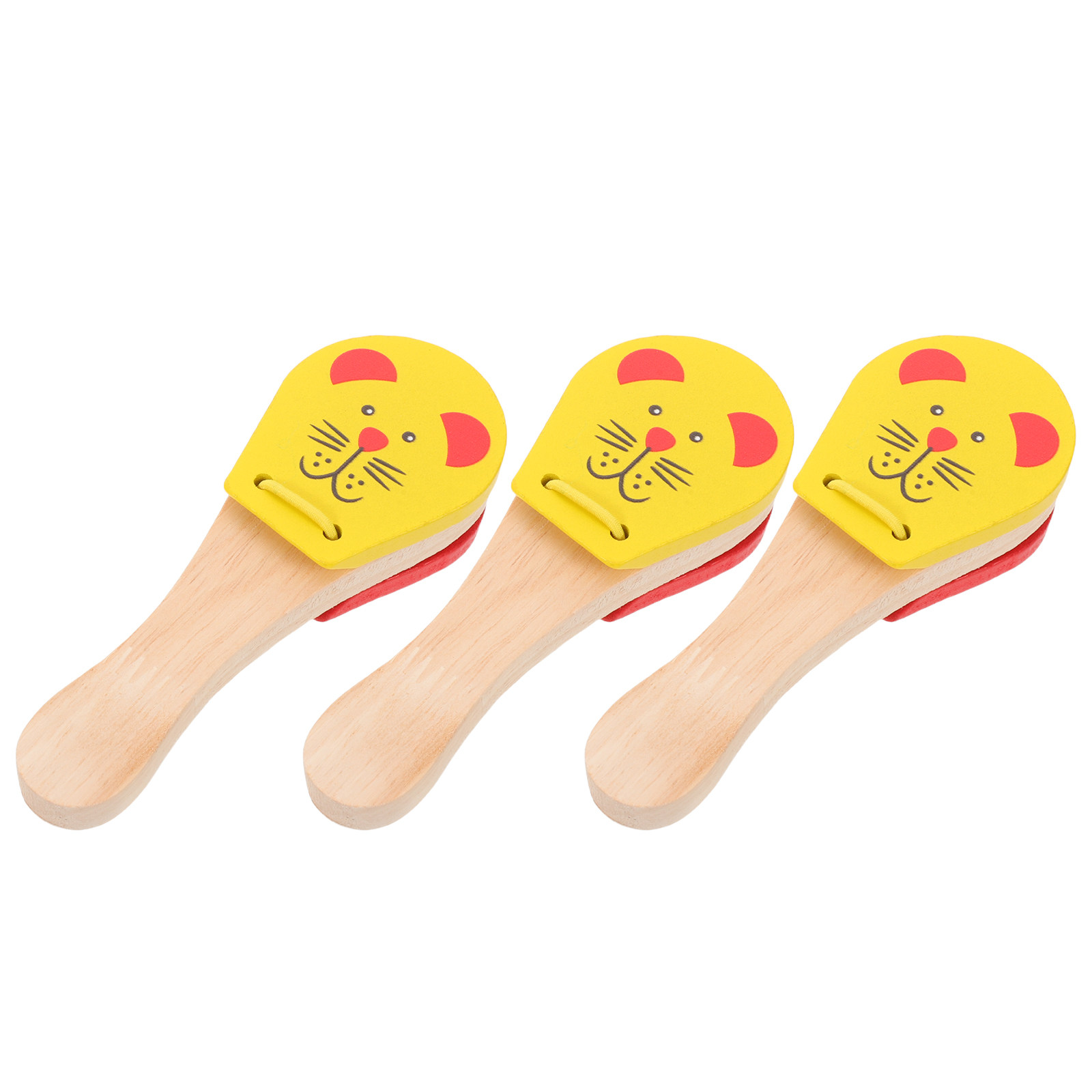 Musical Instrument For Babies - 3-delige houten baby percussie-instrumenten, dierenkastanieten, vroege