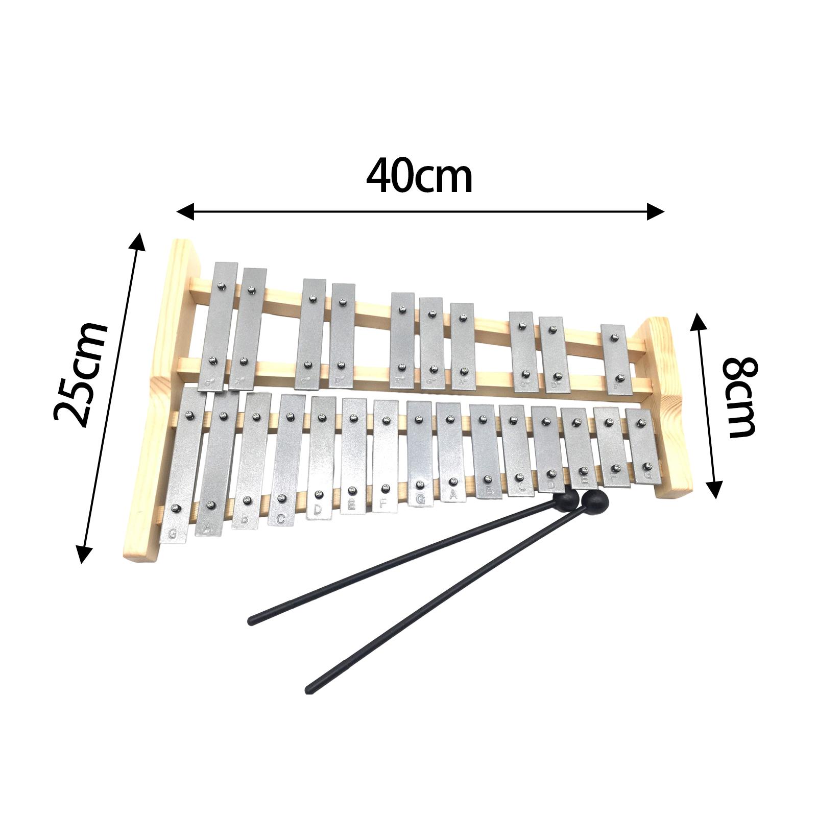 Musical Instrument Xylophone - 25 noten metalen toetsen Xylofoon klokkenspel