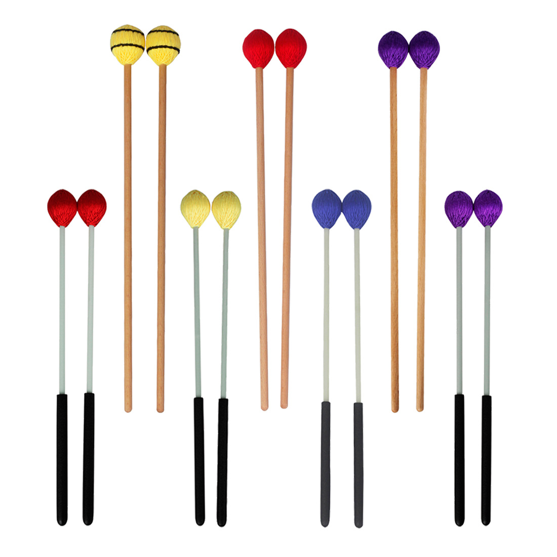 Musical Instrument Xylophone - 2 stuks marimba hamers met kleurrijk